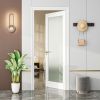 French Interior Door, Tempered Frosted Glass Slab Door for Pantry Doors, French Doors, Pocket Doors