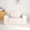 Compression Human Dog Sofa Bed for Adult & Pets,Modern Floor Couch With Pillow for Living Room Bedroom,Corduroy Fabric,No Assembly Required