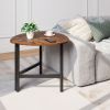 Triangle Coffee Table Oval Coffee Table with Metal Legs Industrial Center Table
