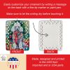 Poodle Christmas Porcelain Ornament Christmas Tree Hanging Decorations for Home Christmas Holiday, Rectangle, Gift, Multicolor