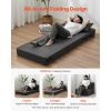 Folding Sofa Bed, 3-in-1 Foldable Couch Bed with 2 Pillows and Washable Cover, 25D High Density Memory Foam Convertible Sleeper Chair Bed