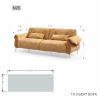 Luxurious Comfy 3-Seater Sofa with Cushions and Gold Legs