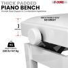5 Core Adjustable Piano Bench Thick 3.25" Solid Wood Keyboard Stool Heavy Duty Musician Chair