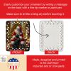 Labrador Retriever and Santa Claus Porcelain Ornament Christmas Tree Hanging Decorations for Home Christmas Holiday, Rectangle, Gift, Multicolor