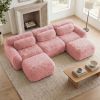 U-shaped Boneless Sofa 32D High Density Sponge Bottom Anti-Slip Design With Chaise Free Combination Full-compression Vacuum Packaging Deep Seat Design