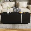U-Can 47.2''-72.7'' Extendable Coffee Table, Multi-Functional Coffee Table with High-Gloss Finish