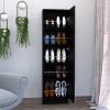 Charlotte Xl Shoe Rack, Five Interior Shelves, Mirror, Single Door Cabinet