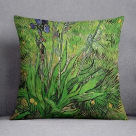 The Iris by Van Gogh Cushion (Insert: Without Insert, size: 20" X 20")