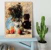 Vase with Flowers Coffeepot and Fruit by Van Gogh Framed Print