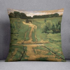 Open land by Hassam Cushion (Insert: With Insert, size: 20" X 20")