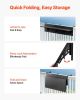 Balcony Hanging Table 12 x 48 in Outdoor Patio Railing Bar Table Foldable