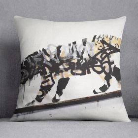 Banksy Tiger Cushion (Insert: Without Insert, size: 16" X 16")