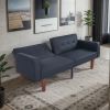 Foldable Faux Leather Sofa Bed for Living Room & Office Premium Synthetic Leather Cover High Resilience Foam Padding 3 Stage Adjustability Space Savin