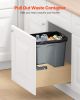 35QT Pullout Waste Container Under Cabinet Kitchen Bin Trash Can Soft Close