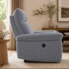 Power Recliner Chair, Modern Teddy Fabric Electric Reclining Sofa