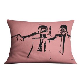 Banksy Pulp Fiction Star Wars Red Cushion (Insert: With Insert, size: 18" X 18")