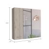 Kenya Medicine Cabinet, Mirror, Double Door, Four Interior Shelves, Black