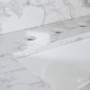 Montary bathroom vanity top stone carrara white new style tops with rectangle undermount ceramic sink and back splash