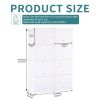Shoe rack storage cabinet, 8-layer shoe storage cabinet with door, stackable and detachable shoe storage cabinet