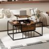 Lift Top Coffee Table Modern Center Table with Hidden Storage Compartment