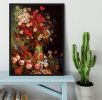 Vase with Poppies Cornflowers Peonies and Chrysanthemums by Van Gogh Framed Print