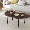 Cloud Shape Coffee Table 39.5 inch Irregular Center Table with Metal Frame