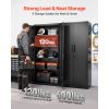 Metal Storage Cabinet, 68.9 in Lockable Steel Garage Cabinet with 4 Adjustable Shelves, 2 Magnetic Doors, 2 Keys, 5 Tiers Tool Storage for Pantry