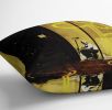 Banksy Balloon Heart Girl Blue Cushion