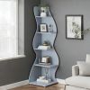 Modern Wall Corner Bookshelf Bookcase