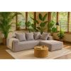 Vacuum Compressed Sectional Sofa with Chaise, Space-Saving Modern Couch, Soft BouclÃƒÂ© Fabric Upholstery