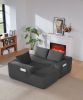 96.9" Cloud Sectional Couch with L-Shape Chaise,Modern Modular Sofa with Deep Seat, Upholstered Couches for Living Room Bedroom,No Assembly Required