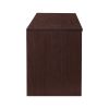 59 in. Wood Black Oak TV Stand with 2 Storage Cabinets
