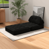 Convertible Corduroy Lounge Chair with Tufted Design, Full Foam Support, Fold-Out Sleeper & Adjustable Arc Pillow