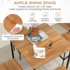 5 Pieces Industrial Dining Table Set With Counter Height Table And 4 Bar Stools