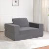 Compression Human Dog Sofa Bed for Adult & Pets,Modern Floor Couch With Pillow for Living Room Bedroom,Corduroy Fabric,No Assembly Required