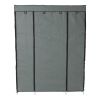 5-Layer 12-Compartment Non-woven Fabric Wardrobe Portable Closet Navy (133x46x170cm)
