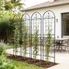 4 Pack Metal Garden Trellis 71" x 19.7" Rustproof Trellis for Climbing Plants Outdoor Flower Support Black