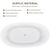 59" 100% Acrylic Freestanding Bathtub, Contemporary Soaking Tub, white Bathtub