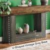 160 Cm Console Table Country House Sofa Table with 2 Levels Entrance Table for Living Room Bedroom Hallway Decor