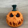 Halloween Giant Pumpkin Resin Decoration | Spooky Skull Head with Eerie Facial Features, Hollow Design for Indoor/Outdoor Festive Decor