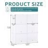 Shoe rack storage cabinet, 8-layer shoe storage cabinet with door, stackable and detachable shoe storage cabinet