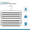 Metal Hanger Space Saving for Closet Organization | Heavy Duty Foam Padding, Non-Slip & Removable Trouser Bar for Convenient Functionality