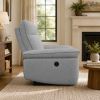 Power Recliner Chair, Modern Teddy Fabric Electric Reclining Sofa