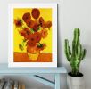 Still Life Vase with Fifteen Sunflowers 3 by Van Gogh Framed Print