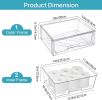 2 Pack Large Stackable Storage Drawers,Easily Assemble Clear Acrylic Bathroom Closet Undersink Organizers,Plastic Storage Bins for Cabinet