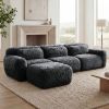 L-shaped Soft And Fluffy Plush Fabric,Boneless Sofa,With Throw Pillows 32D High Density Sponge,No Assembly Required Bottom