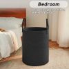 Large Woven Laundry Basket Hamper,60L Cotton Rope Storage Bin for Blankets,Toys and Clothes,Decorative Tall Nursery Hamper for Living Room
