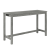 59 Inch Bar Table, Dining Table, Sofa Table with Power Outlet, 3 Upholstered Stools, 4 Piece Bar Table and Chair Set for Living Room, Dining Room