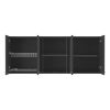 Superior Wall Cabinet Peoria, Four Interior Shelves, Black Wengue Finish
