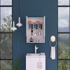 Ozark 24" Medicine Cabinet With Mirror, One Shelf, Black